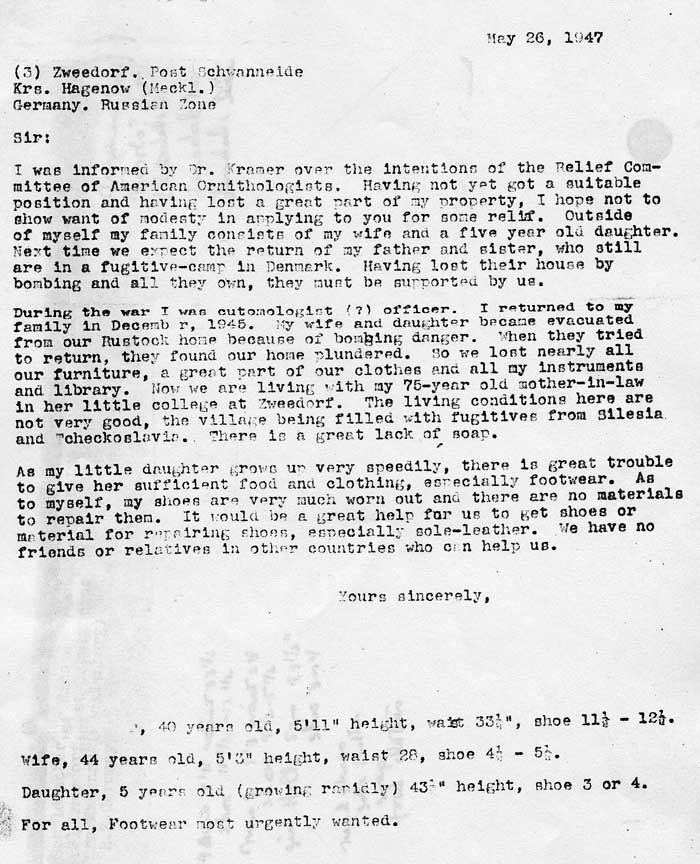 letters. A Letter from May 1947